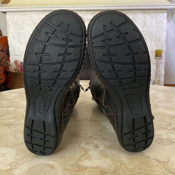 BOC BORN CONCEPT 6 Riding Boots Leather Knee High Black Zip Up - Picture 10 of 15